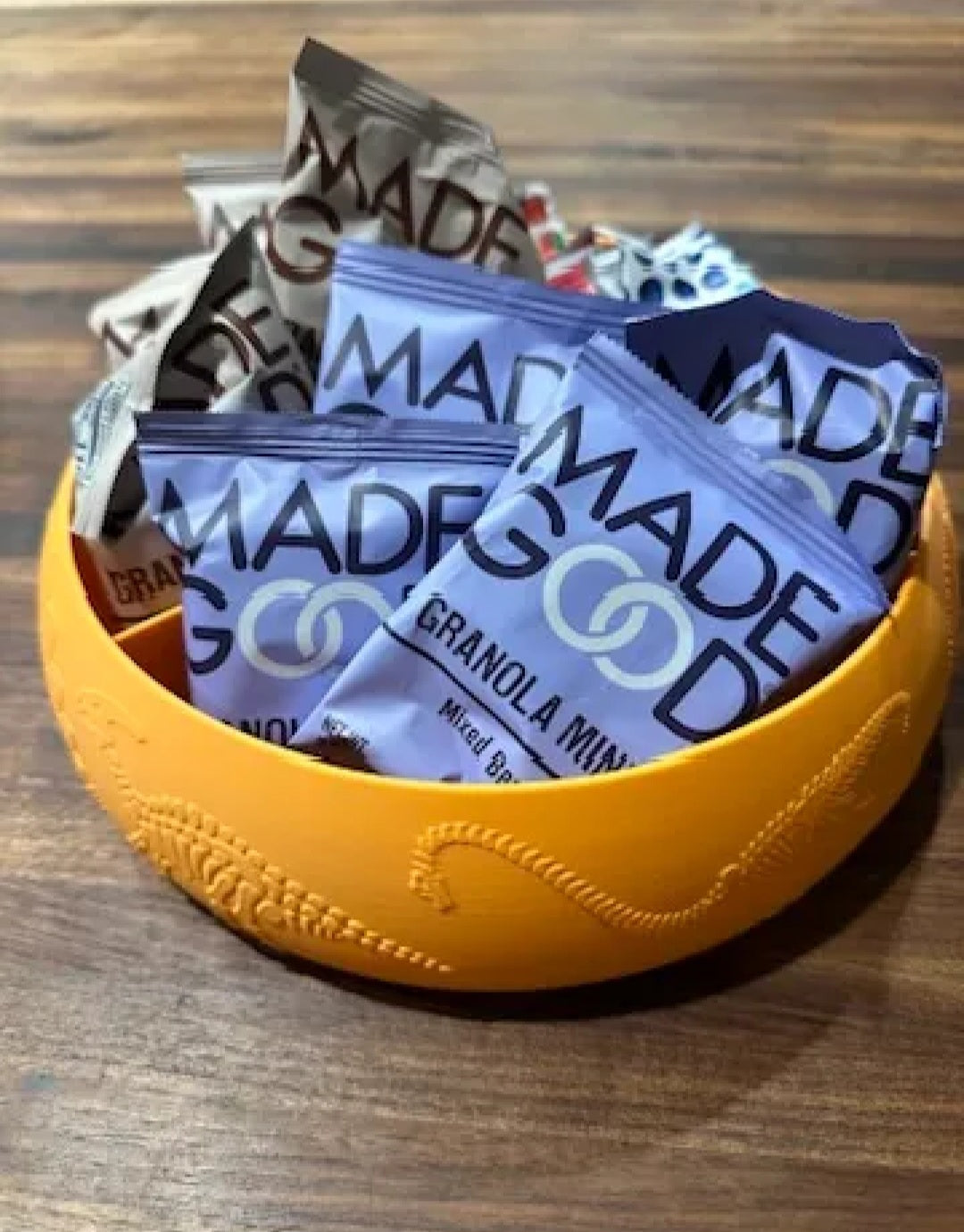 Section Snack Tray Bowl | Divided Serving Dish | 3D Printed Snack Organizer | Candy Nut Chip Tray | Party Bowl | Kitchen Organizer