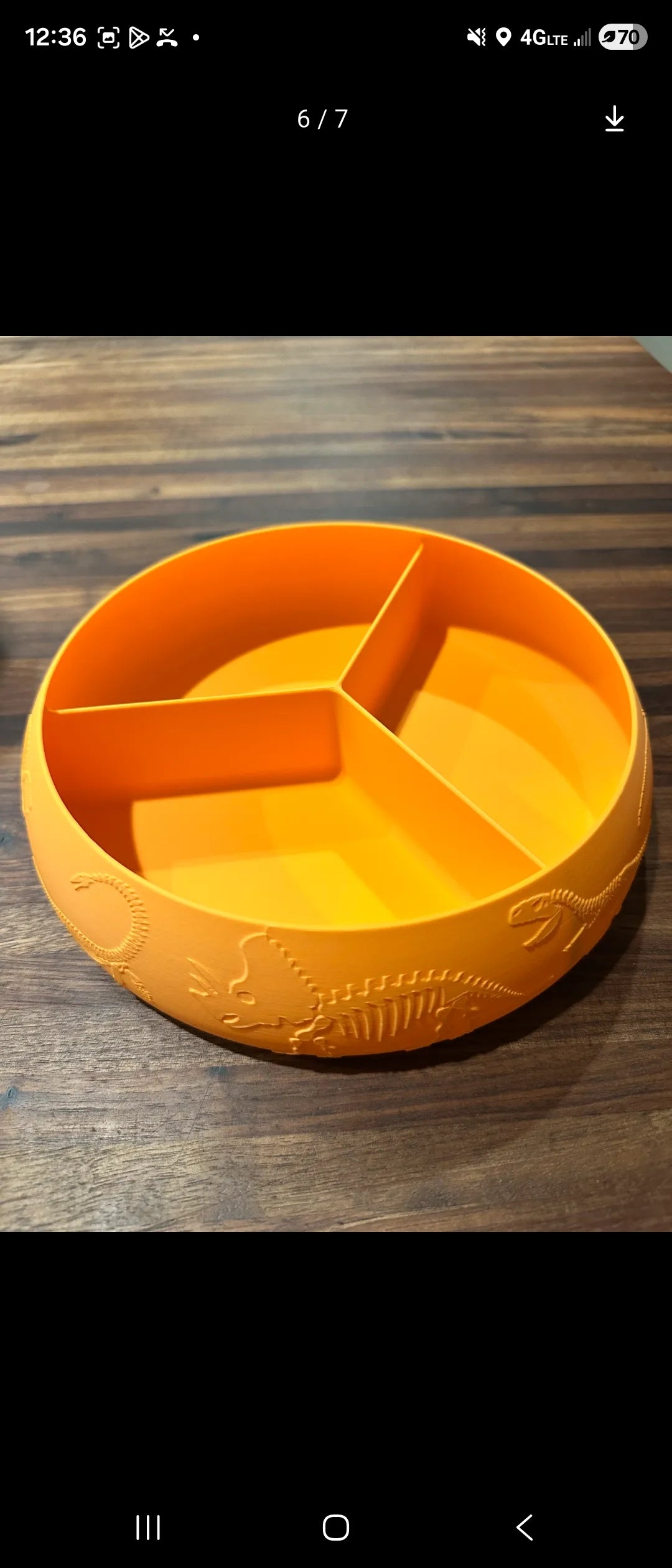 Section Snack Tray Bowl | Divided Serving Dish | 3D Printed Snack Organizer | Candy Nut Chip Tray | Party Bowl | Kitchen Organizer