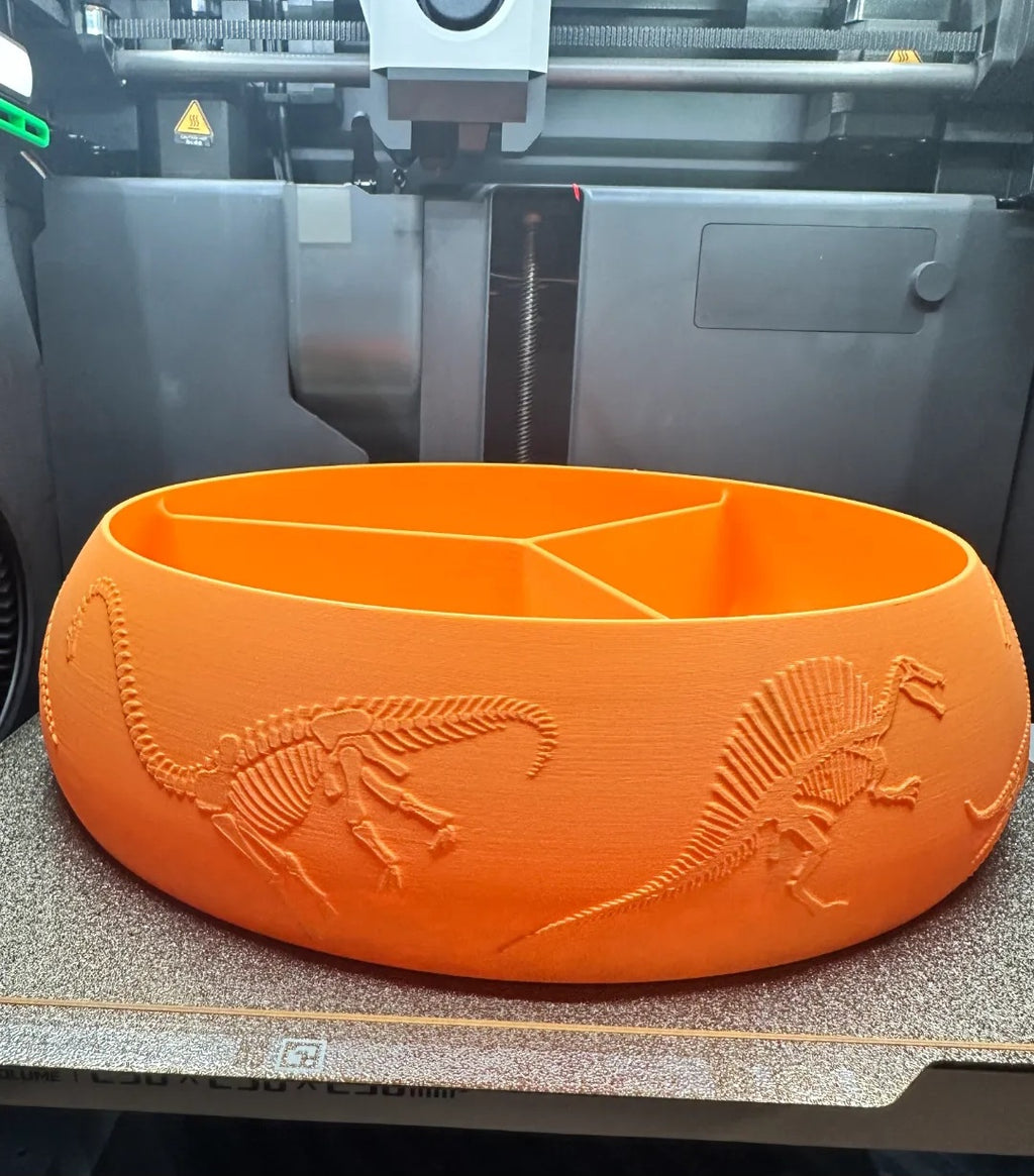 Section Snack Tray Bowl | Divided Serving Dish | 3D Printed Snack Organizer | Candy Nut Chip Tray | Party Bowl | Kitchen Organizer
