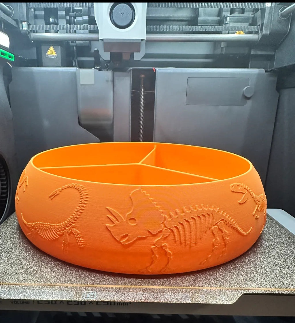 Section Snack Tray Bowl | Divided Serving Dish | 3D Printed Snack Organizer | Candy Nut Chip Tray | Party Bowl | Kitchen Organizer