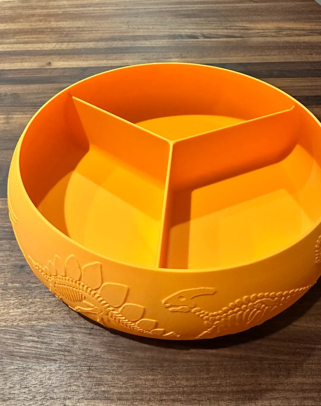 Section Snack Tray Bowl | Divided Serving Dish | 3D Printed Snack Organizer | Candy Nut Chip Tray | Party Bowl | Kitchen Organizer